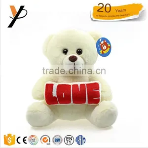 OEM Custom Logo Stuffed Cute Cheap White Teddy Bear Plush Toys thumbnail-1