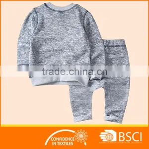 Babies Casual Clothing Winter Colored Melange French Terry 2 Pcs Jogging Sets thumbnail-2
