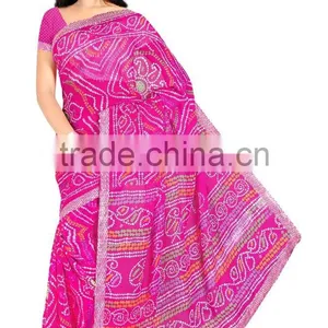 Bhandhani Printed Saree With Blouse thumbnail-3
