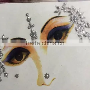 Crystal Face Eye Sticker Masque TATTOO Bindi Carnival thumbnail-1
