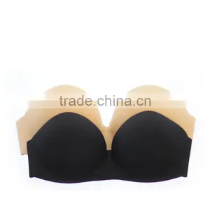 New Design Sexy Hot Backless Mature Nude Bra Invisible Nude/black Sexy Strapless Bra thumbnail-2