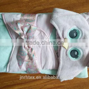 Owl Cotton Velour Animal Baby Hooded Bath Towel thumbnail-1