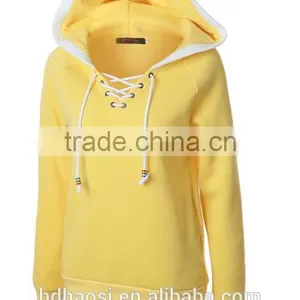 Winter Fashion Pullover Sweatshirt Draw String Hoodies Raglan Long Sleeve Blouse thumbnail-5