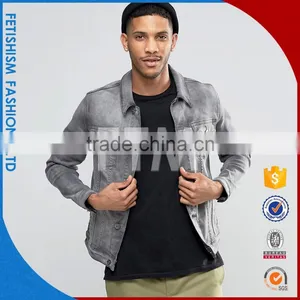 China Manufacturer OEM Custom Denim Winter Jacket Men 2016 thumbnail-1