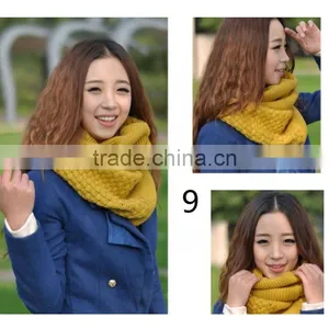 New Arrival Different Color Choice Fashion Design High Quality Acrylics Material Solid Infinity Hijab Scarf for Ladies thumbnail-3