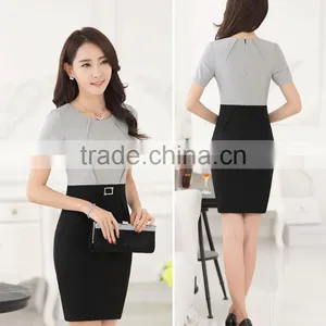 2017 Spring Summer Latest Designs Short Sleeve Dress Fat Ladies Western Dress for Lady thumbnail-4