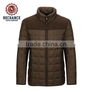 H1036 Mens Fashion Stand Collar Jacket Quilted Down Coat Winter Clothing thumbnail-1
