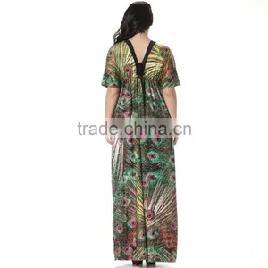 Summer Dress 2016 Vestido Casual Dress for Women Vintage Dress Ladies Sundress Plus Size Women thumbnail-2
