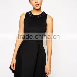 Premium Skater Dress in Structured Bonded Fabric With thumbnail-1