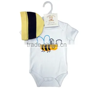 Littie Bee Baby Clothes 2pcs Hanger Set Baby Bodysuit Baby Cap thumbnail-1