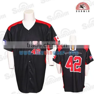 2017 Baseball Jersey Wholes Mens Womens Custom Dry Fit Baseball Tee Shirts Custom Wholesale Cheap Plain Baseball thumbnail-1