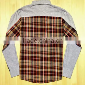 New Style Man's Oxford With Double-brushed Cotton Split Joint Shirt thumbnail-3