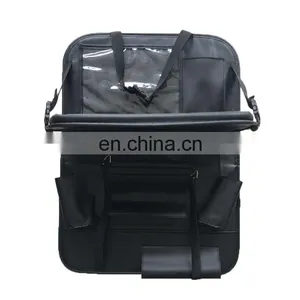 PU Leather Backseat Car Organizer With Table Tray for Baby Foldable Dining Table Desk thumbnail-1