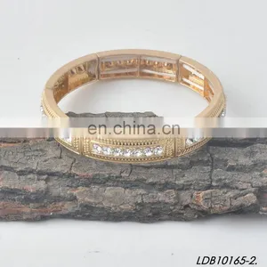 Gold Silver Crystal Stretch Bracelet thumbnail-2
