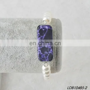 New Design China Natural Stone and Pearl Bracelet thumbnail-3