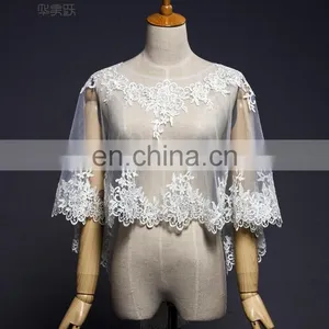 Lace Trim Wedding Veils 2017 Short Black Bridal Veil Wedding Accessories thumbnail-1