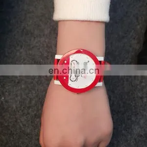 Top Quality Fashion Diamond Leather Quartz Analog Watch Bicycle Watch Children Students Wrist Watch thumbnail-5