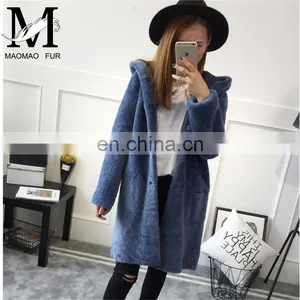 Latest Design Double Face Lamb Skin Female Leather Jacket thumbnail-4
