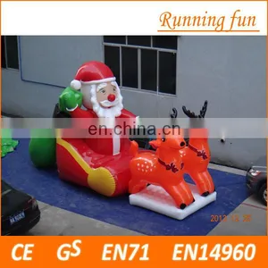 Outdoor Inflatable Christmas Decorations --Reindeer and Santa Claus thumbnail-1