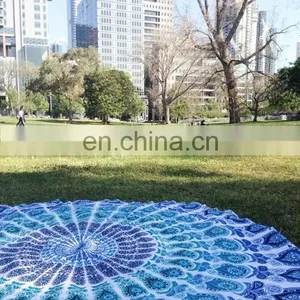72" Indian Roundie Yoga Mat Mandala Hippie Tapestry Beach Throw Towel Yoga Bohemian Art thumbnail-1