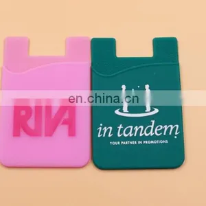 Custom 3M Adhesive Silicone Cell Phone Card Wallet Holder thumbnail-6
