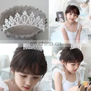 Rhinestone Crystal Crown Headband Tiara Wedding Bridal Flower Girl Prom thumbnail-1