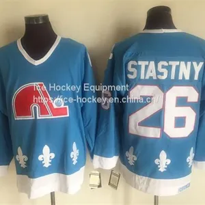 Quebec Nordiques #26 Stastny Throwback Blue Jersey thumbnail-1