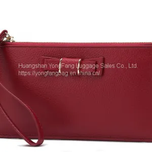 Doka Bit Cowhide Lady Long Wallet Fashion Bow Wallet thumbnail-3