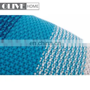 2019 Ombre Blue Acrylic Knitted Home Pillow Back Decorative Cushion Cover Cushions for Sofa thumbnail-5