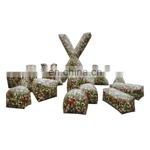 Wholesale Laser Tag Paintball Bunker Equipment Inflatable Camouflage Barriers Bunkers For Sale thumbnail-2