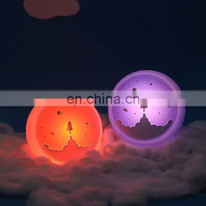 New Product 2021 LED Night Light Silicone Cute Nursery Lights for Kids Baby Children thumbnail-3