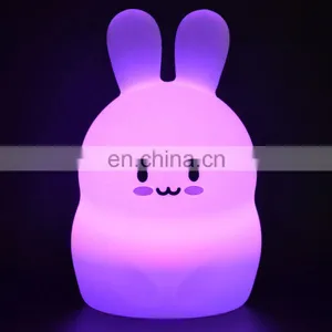 8 Lighting Colors Night Light USB Rechargeable Table Lamp Bunny Rabbit Lamp thumbnail-2