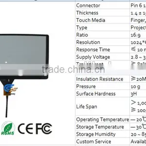 Factory Price Ckingway 9" Interactive Touch Glass Overlay PCAP for Beauty Machine thumbnail-2