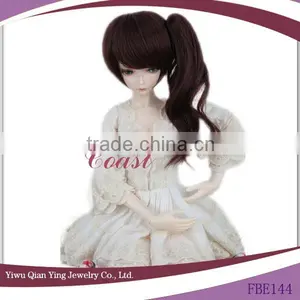 Brown Curly Fashion Synthetic Ponytail for 1 BJD Doll Wigs thumbnail-1