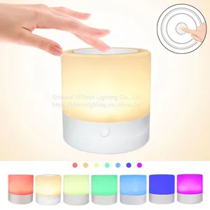 LED Touch Control Night Light Induction Dimmer Lamp Smart Bedside Lamp Dimmable RGB Color Change Rechargeable Smart thumbnail-1