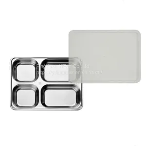 304 Stainless Steel Dinner Plate - 5 in 1 Compartment Tray thumbnail-3