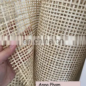 Factory High Quality Natural Mesh Rattan Cane Webbing Roll / Best Price Woven Bleashed Rattan Webbing Cane thumbnail-2