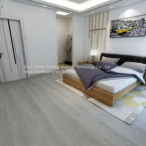 GKBM Greenpy MJ-W6009 New Eco-Friendly Waterproof Elegant Mist Grey Click Stone Plastic Composite SPC Flooring thumbnail-4