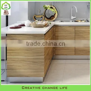 High Gloss Vinyl Wrap Doors Kitchen Cabinets thumbnail-3