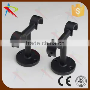 Black Curtain Pole Ceiling Bracket Size of 19mm&19mm thumbnail-2