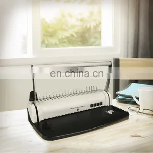 Wholesale Portable Office Use Desktop Book Notebook Steel Knife Binder Manual Comb Binding Machine thumbnail-5