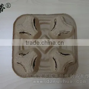2016 Best-selling Recycled Paper Molded Pulp for Coffee Cup Trays thumbnail-5