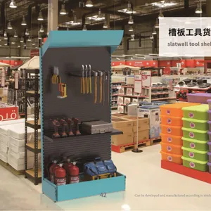 Heavy Duty Double-Sided Metal Gondola Shelving for Supermarket Retail Store Equipment Display System and Grocery Shop Storage Racks thumbnail-1