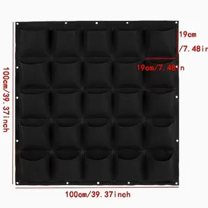 Vertical Hanging Garden Planter Multi-pocket Wall Mount Grow Bag for Indoor Outdoor Herb Flower Planting thumbnail-4