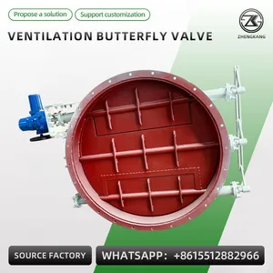 Electric Ventilation Butterfly Valve Heavy Duty Air Duct Control Valve for Industrial Ventilation thumbnail-3