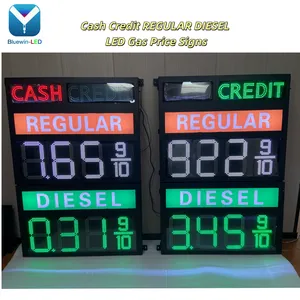 High Quality 8.889/10 LED Led Display Price Gas Station With REGULAR DIESEL UNLEADED thumbnail-3