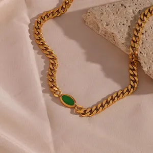 304 Stainless Steel Necklace 18k Gold Plated Lobster Clasp Polished Wholesale Supplier thumbnail-5