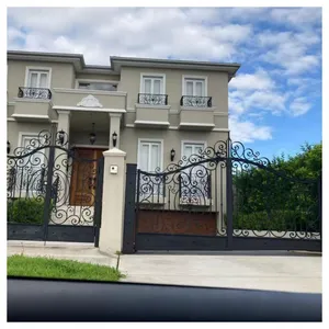 Luxury Steel Metal Driveway Gates Wrought Iron Gate Aluminum Gate Design China thumbnail-5