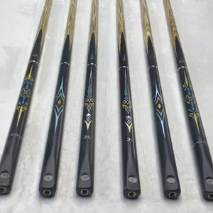 Billiard Cue, High - End Paint - Free Hand - Inlaid Membership Cue for Billiard Halls, Chinese Style Small Tip 10mm One - Piece Continuous Cue thumbnail-3