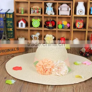 Holiday Summer Fashion Women/girl Straw Hat Summer Sun Hat Straw Beach Wide Large Brim Cap thumbnail-3